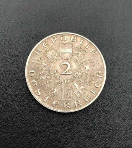 Antiga Moeda De Prata 1932 Austria 2 Schilling