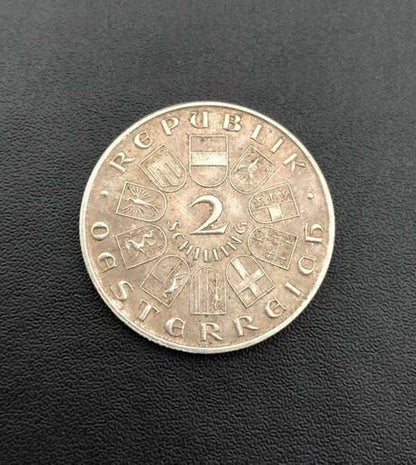 Antiga Moeda De Prata 1932 Austria 2 Schilling