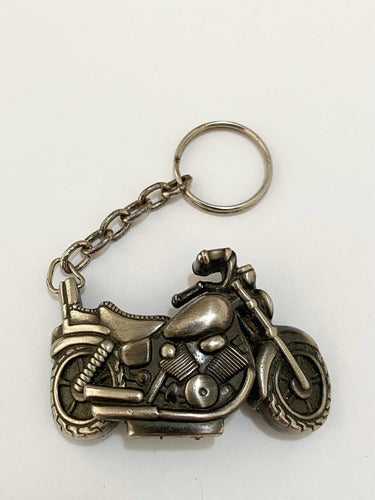 Antigo Chaveiro Moto Harley Com Relógio Mb Quartz