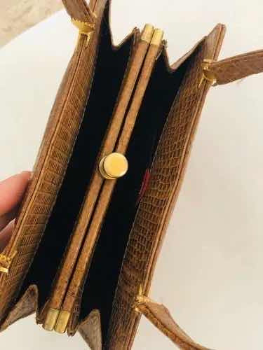 Bolsa De Mão Antiga Couro Legítimo Marrom