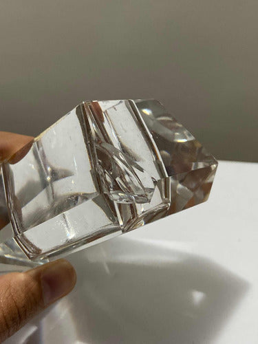 Antigo Isqueiro De Mesa Cristal West Germany