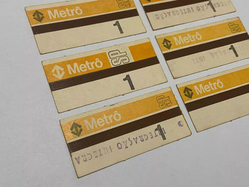 Bilhete Antigo Metro Sp - Lote 6