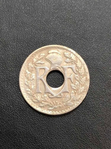 Antiga Moeda 1918 França 10 Centimes
