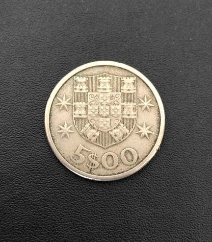 Moeda Antiga Portugal 1963 5 Escudos