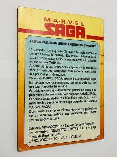 Hq Gibi Antigo Marvel Saga 1a Edição