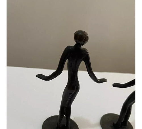 Escultura Art Noveau Antiga Bronze Figura Feminina