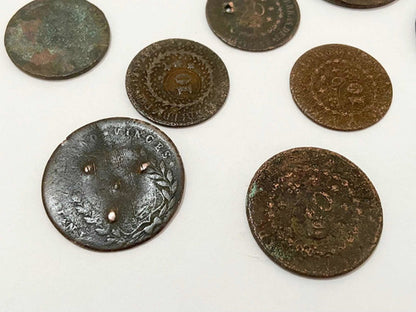 Lote Antigas Moedas Brasil Réis Bronze E Cobre