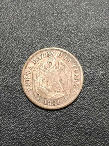 Moeda Antiga 1881 Chile 1 Decimo Prata
