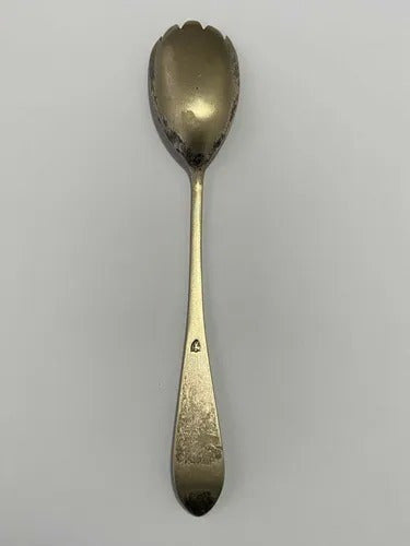 Antiga Colher De Prata Com Marca