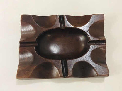 Cinzeiro Antigo De Mesa Em Madeira Nobre Anos 60 Peça Design