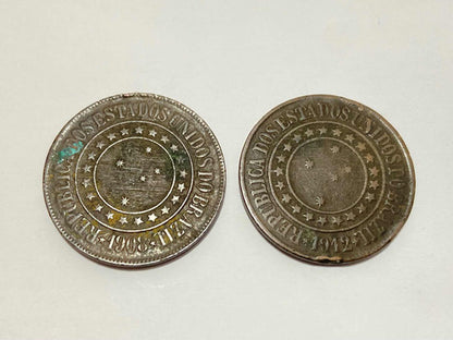 Moedas Antigas 40 Réis -  08 E 12