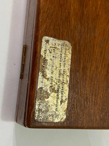 Antiga Caixa De Madeira Charuto Com Imagen Dannemann Mata Fina