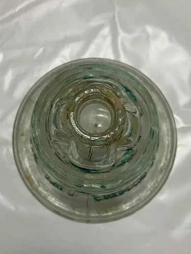 Garrafa Antiga De Vidro Em Formato De Sino Com Pintura