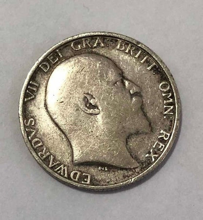 Moeda Antiga Inglaterra 1910 One Shilling