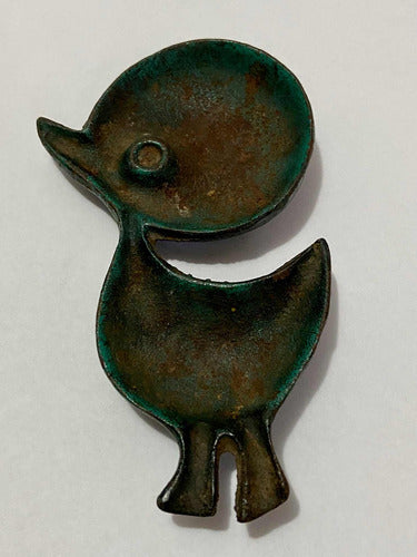 Escultura Antiga De Parede Pato