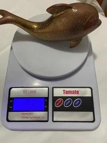Escultura Antiga Golfinho De Bronze