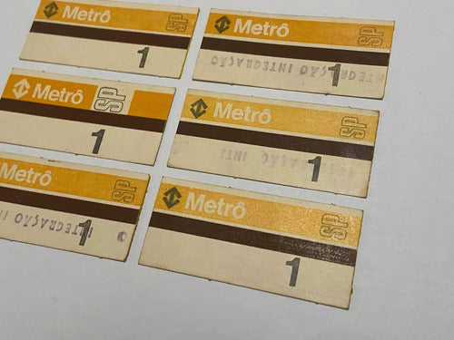 Bilhete Antigo Metro Sp - Lote 6