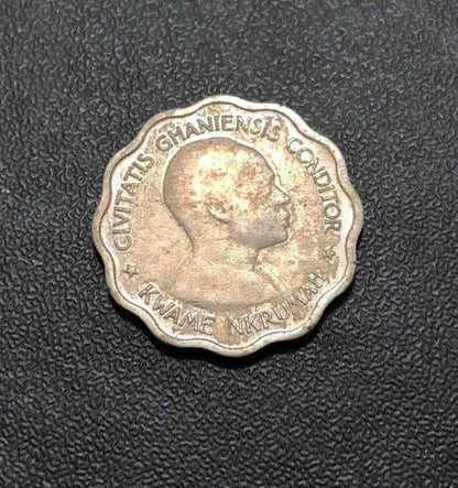 Moeda Antiga Gana 3 Pence 1958