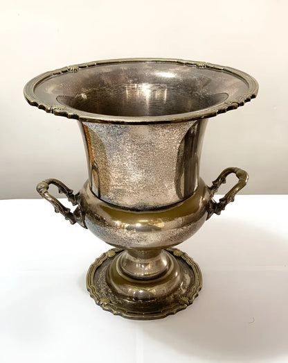 Antiga Champanheira Em Metal Espessurado À Prata Eberle