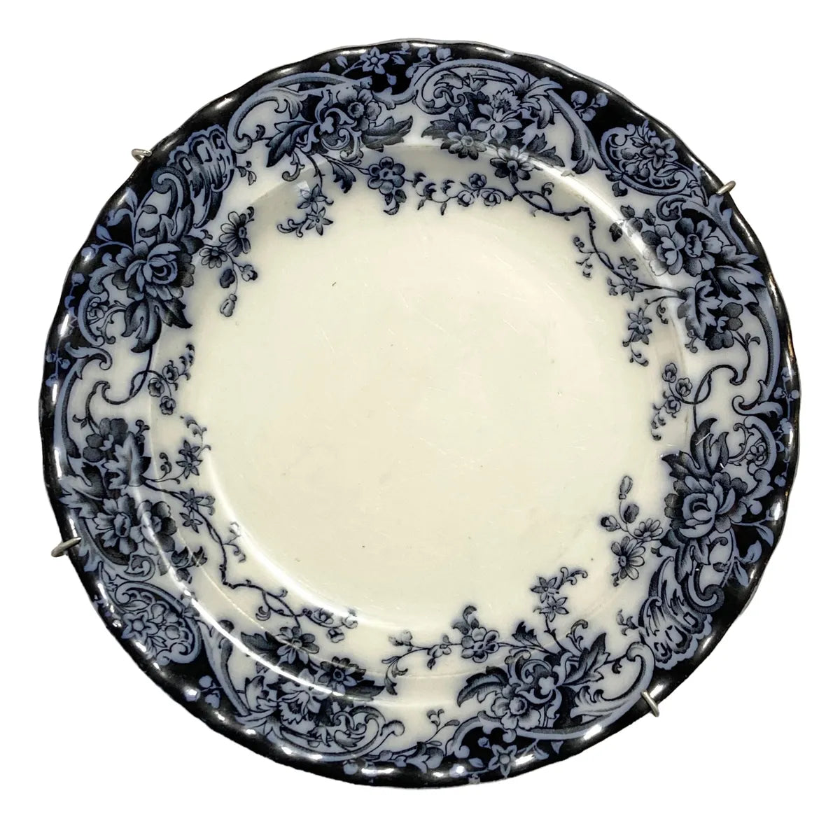 Antigo Prato De Faiança Inglesa Chatsworth K&c Late Mayers Azul