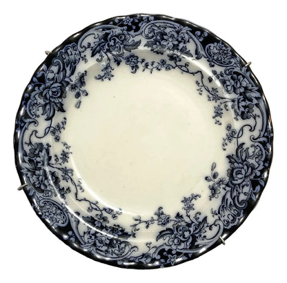 Antigo Prato De Faiança Inglesa Chatsworth K&c Late Mayers Azul