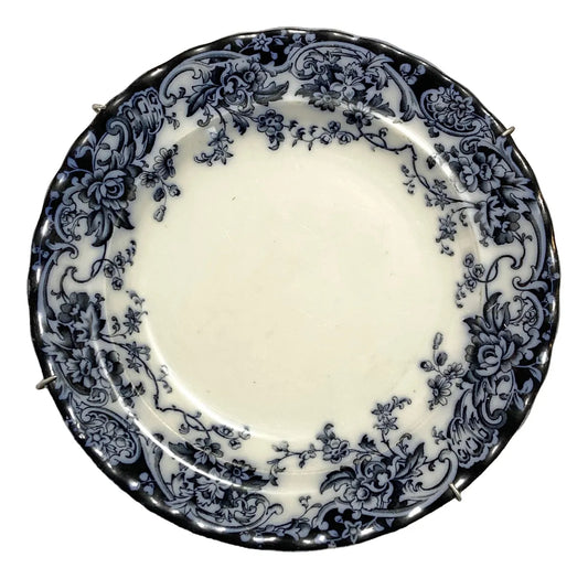 Antigo Prato De Faiança Inglesa Chatsworth K&c Late Mayers Azul