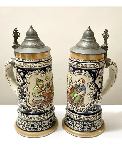 Canecas Antigas Pintadas À Mão - Chope Alemã - Ceramarte