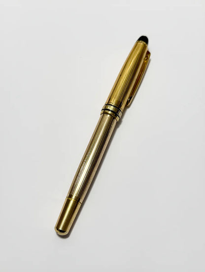 Caneta Antiga Montblanc Meisterstuck Dourada Rollerball