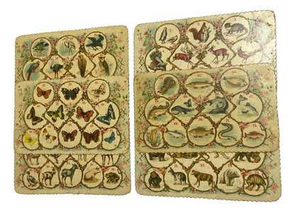 Cartelas Antigas Alemãs J.w.s. S Bavaria Animais E Insetos