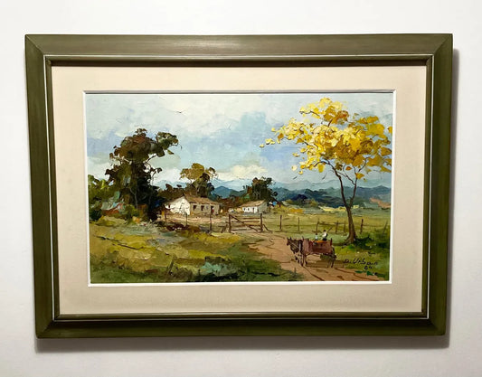 D. Urban 1984 - Quadro Antigo Ost Paisagem Rural Brasileira