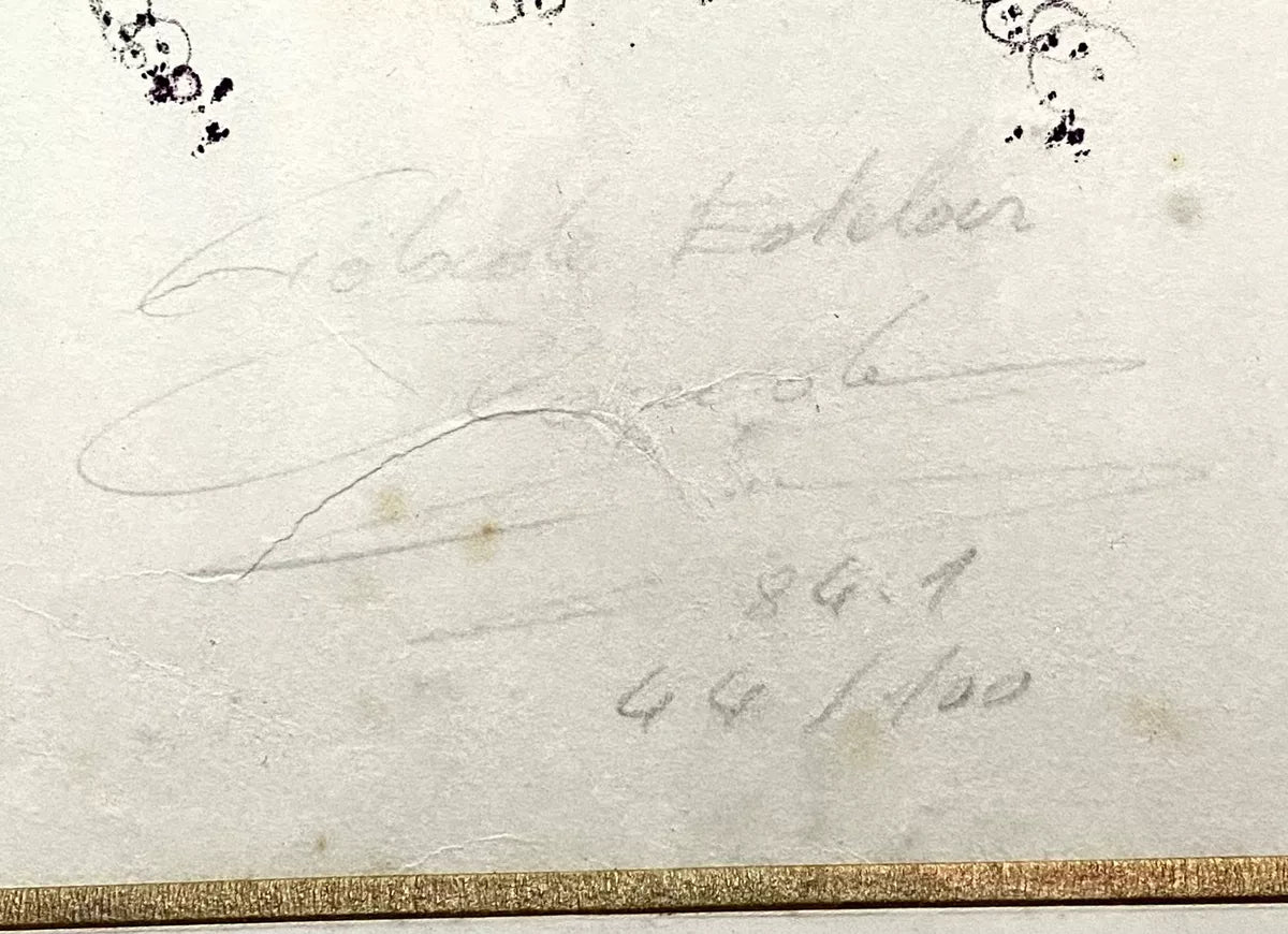 Quadro Gravura Abstrata Numerada Assinada Claude Loriou Única Marrom