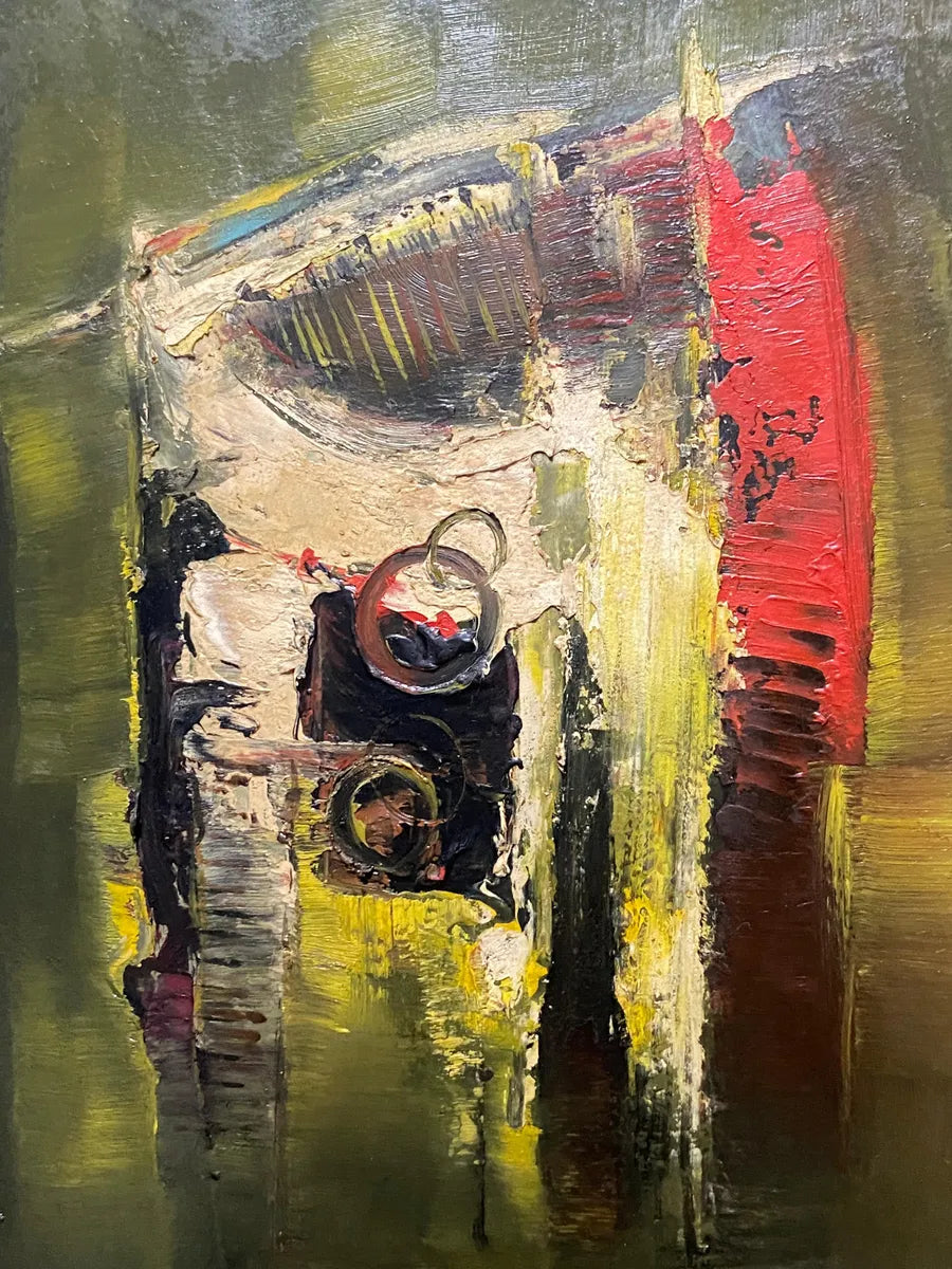 J. L Zechetto 1977 - Quadro Pintura Óleo Sobre Tela Abstrata