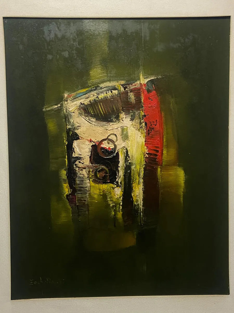 J. L Zechetto 1977 - Quadro Pintura Óleo Sobre Tela Abstrata
