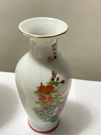 Conjunto 3 Vasos Orientais Porcelana Taiwan Antigos