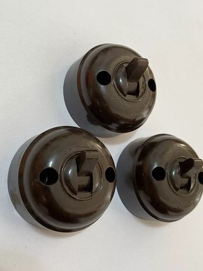 Interruptor Antigo Baquelite Anos 60 Lote 3