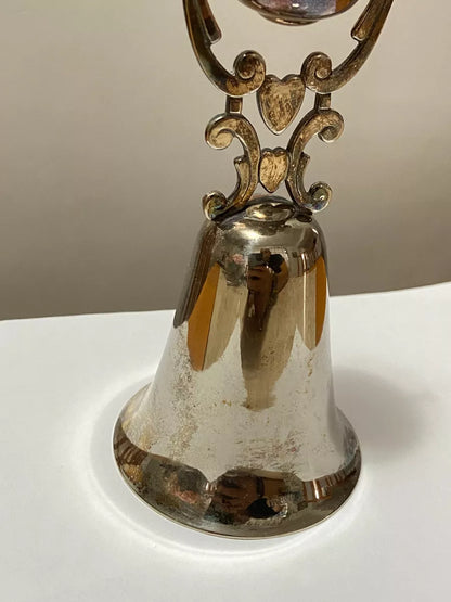 Antiga Raro Copo Cálice De Casamento Coração Cor Prata Prateado