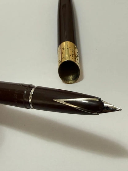 Caneta Antiga Sheaffer Made In Usa Marrom Marrom