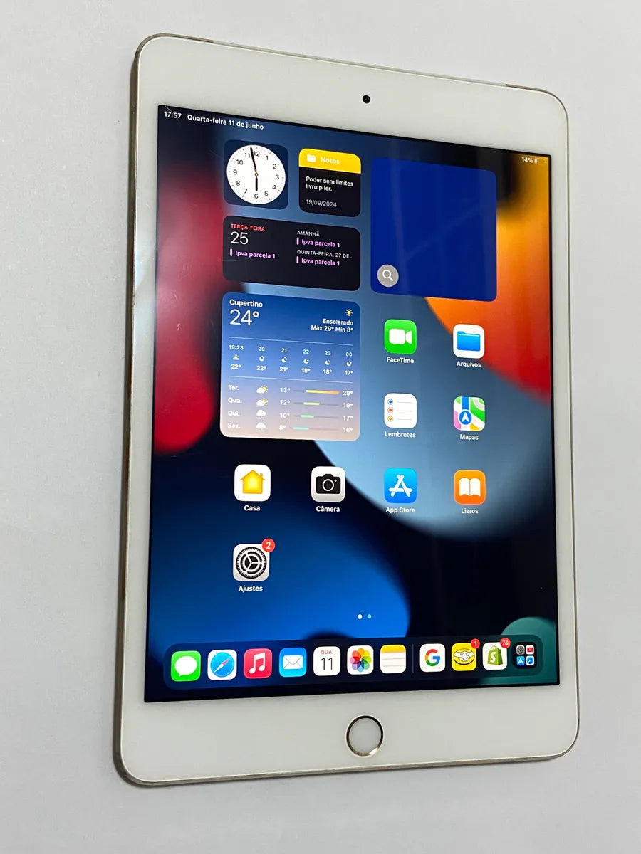 Ipad Mini 4 Dourado 16gb Celular A1550 Dourado