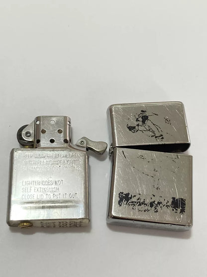 Isqueiro Antigo Zippo Usa Prata 2032695 Windproof Lady