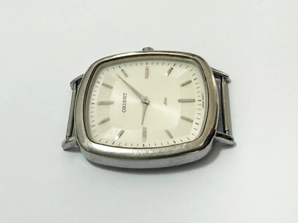 Relógio Orient Antigo Quadrado Inox 30m Gbscs 001 Zfm-195