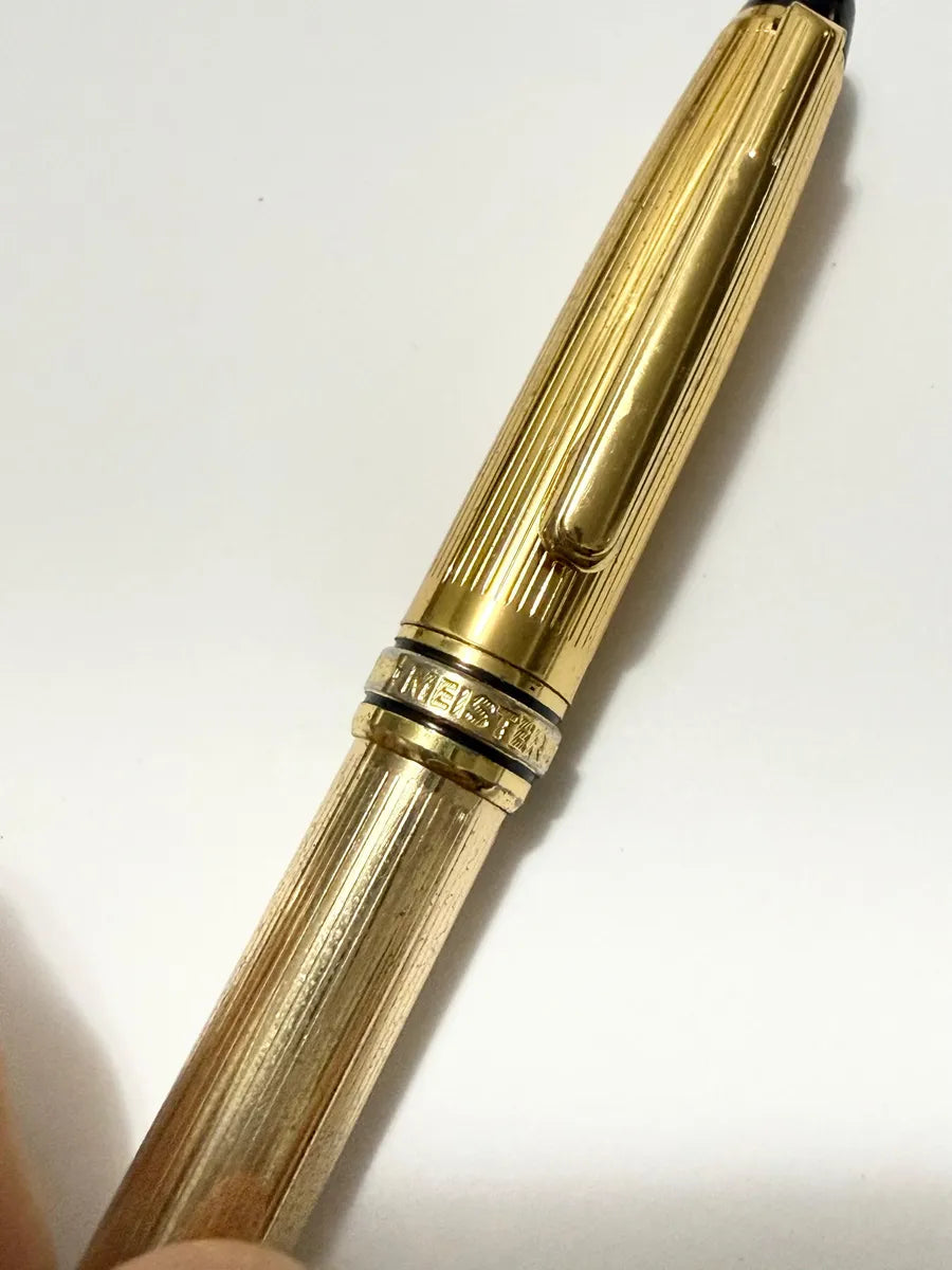 Caneta Antiga Montblanc Meisterstuck Dourada Rollerball
