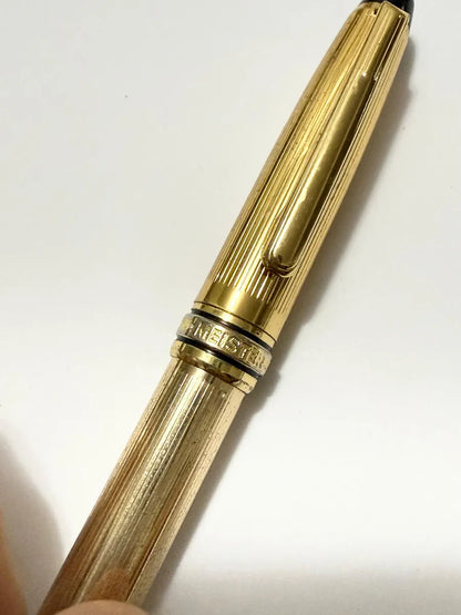Caneta Antiga Montblanc Meisterstuck Dourada Rollerball