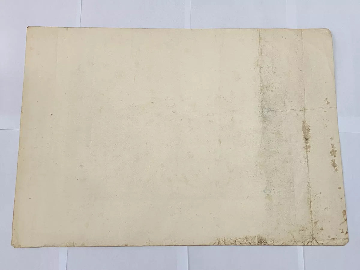 Gravura Antiga Barcos Porto Aos Pés Da Montanha Assinada