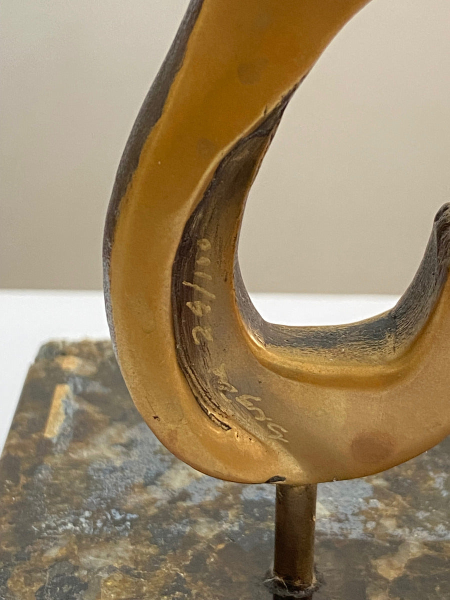 Escultura Abstrata Assinada - Signe Möbus - Com Certificado Dourado