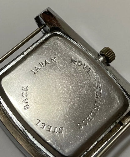 Relógio Antigo Adidas Quartz Prata Japan Movt Prata Quadrado Prateado