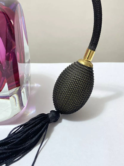 Perfumeiro Antigo Com Borrifador Art Decô Violeta E Azul