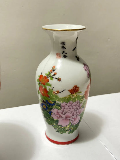 Conjunto 3 Vasos Orientais Porcelana Taiwan Antigos