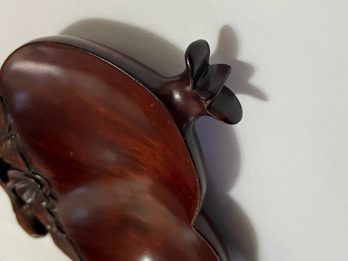 Par De Tigelas Chinesas Antigas Em Madeira Nobre Esculpida