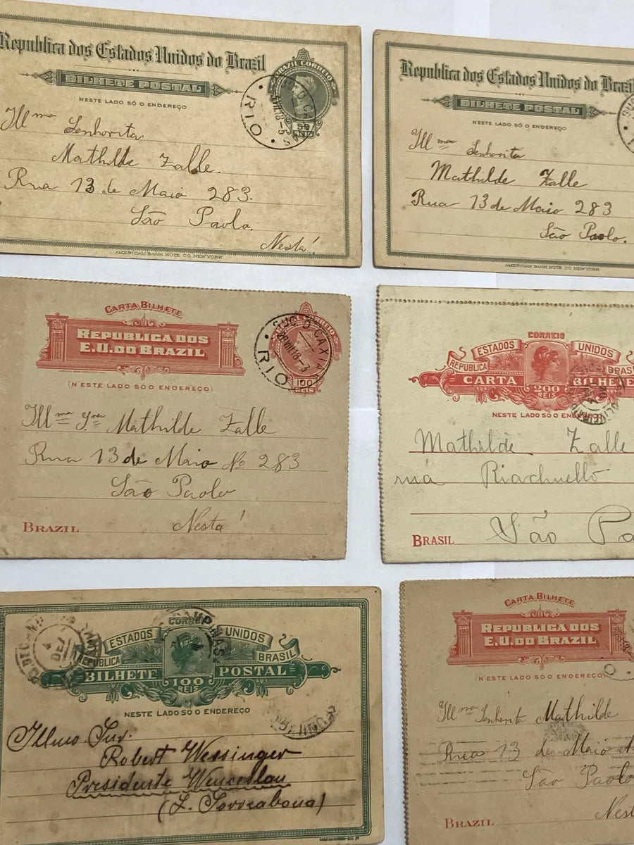Bilhetes Postais Antigos República Do Brasil (lote)