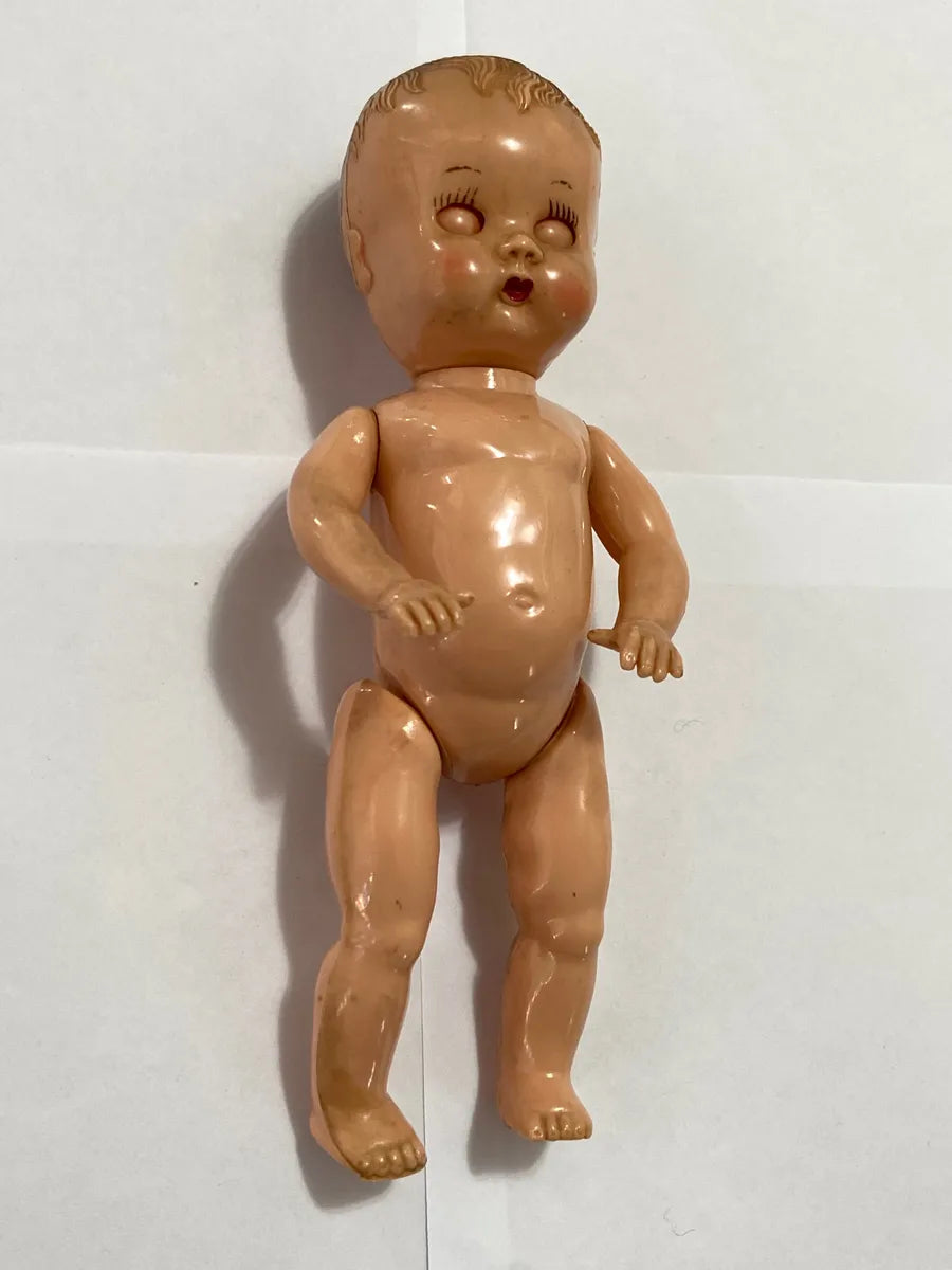 Boneca Estrela Antiga C/ Roupinha Croche E Olhos De Dormir